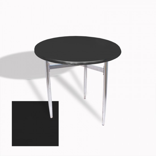 Venedik Masa Yuvarlak Çap 80 kromnikel (Werzalit, Wermodin veya Allzalit Tabla) - Siyah Venedik Masa Yuvarlak Çap 80 kromnikel (Werzalit, Wermodin veya Allzalit Tabla) - Siyah