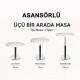Üçüz Masa Ayarlanabilir 70 cm Yuvarlak - (Werzalit, Wermodin ve Allzalit Tabla) - Afyon Mermer