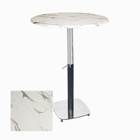 Üçüz Masa Ayarlanabilir 70 cm Yuvarlak - (Werzalit, Wermodin ve Allzalit Tabla) - Afyon Mermer