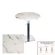 Üçüz Masa Ayarlanabilir 60 cm Yuvarlak - (Werzalit, Wermodin ve Allzalit Tabla) - Afyon Mermer