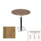 Üçüz Masa Ayarlanabilir 60 cm Yuvarlak - (Werzalit, Wermodin ve Allzalit Tabla) - Canyon Palace Oak