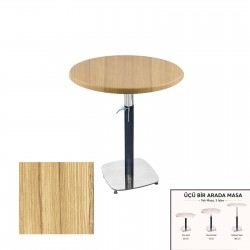 Üçüz Masa Ayarlanabilir 60 cm Yuvarlak - (Werzalit, Wermodin ve Allzalit Tabla) - Coco Bolo