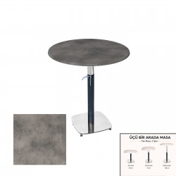 Üçüz Masa Ayarlanabilir 60 cm Yuvarlak - (Werzalit, Wermodin ve Allzalit Tabla) - Copperfield