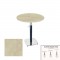 Üçüz Masa Ayarlanabilir 60 cm Yuvarlak - (Werzalit, Wermodin ve Allzalit Tabla) - Golden Marble