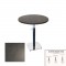 Üçüz Masa Ayarlanabilir 60 cm Yuvarlak - (Werzalit, Wermodin ve Allzalit Tabla) - Grey Marble