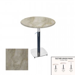 Üçüz Masa Ayarlanabilir 60 cm Yuvarlak - (Werzalit, Wermodin ve Allzalit Tabla) - Irony