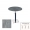 Üçüz Masa Ayarlanabilir 60 cm Yuvarlak - (Werzalit, Wermodin ve Allzalit Tabla) - Light Temperado