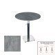 Üçüz Masa Ayarlanabilir 60 cm Yuvarlak - (Werzalit, Wermodin ve Allzalit Tabla) - Light Temperado