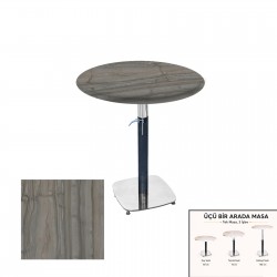 Üçüz Masa Ayarlanabilir 60 cm Yuvarlak - (Werzalit, Wermodin ve Allzalit Tabla) - Magma