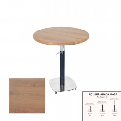 Üçüz Masa Ayarlanabilir 60 cm Yuvarlak - (Werzalit, Wermodin ve Allzalit Tabla) - Novagento