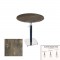 Üçüz Masa Ayarlanabilir 60 cm Yuvarlak - (Werzalit, Wermodin ve Allzalit Tabla) - Old Pine