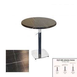 Üçüz Masa Ayarlanabilir 60 cm Yuvarlak - (Werzalit, Wermodin ve Allzalit Tabla) - Palazzo