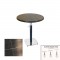 Üçüz Masa Ayarlanabilir 60 cm Yuvarlak - (Werzalit, Wermodin ve Allzalit Tabla) - Palazzo