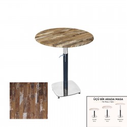 Üçüz Masa Ayarlanabilir 60 cm Yuvarlak - (Werzalit, Wermodin ve Allzalit Tabla) - Parkeletto