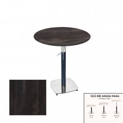 Üçüz Masa Ayarlanabilir 60 cm Yuvarlak - (Werzalit, Wermodin ve Allzalit Tabla) - Rocked