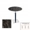 Üçüz Masa Ayarlanabilir 70 cm Yuvarlak - (Werzalit, Wermodin ve Allzalit Tabla) - Teramo