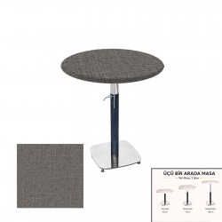 Üçüz Masa Ayarlanabilir 70 cm Yuvarlak - (Werzalit, Wermodin ve Allzalit Tabla) - Twister
