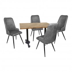 Çipa Laminat - Çırağan Masa Takımı - Füme Çipa Laminat - Çırağan Masa Takımı - Füme