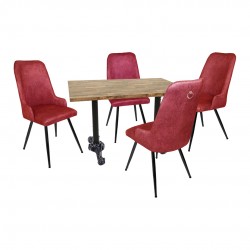 Çipa Laminat - Çırağan Masa Takımı - Fuşya Çipa Laminat - Çırağan Masa Takımı - Fuşya