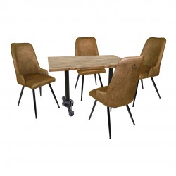 Çipa Laminat - Çırağan Masa Takımı - Kahve