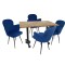 Çipa Laminat Kelebek Masa Takımı - Lacivert
