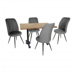 Çipa Laminat - Saray Masa Takımı - Gri Çipa Laminat - Saray Masa Takımı - Gri