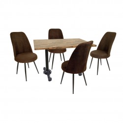 Çipa Laminat - Saray Masa Takımı - Kahve Çipa Laminat - Saray Masa Takımı - Kahve