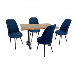 Çipa Laminat - Saray Masa Takımı - Lacivert Çipa Laminat - Saray Masa Takımı - Lacivert