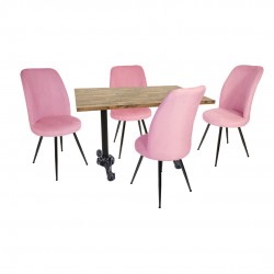 Çipa Laminat - Saray Masa Takımı - Pembe Çipa Laminat - Saray Masa Takımı - Pembe