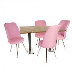 Karanfil Laminat Saray Masa Takımı - Pembe Karanfil Laminat Saray Masa Takımı - Pembe