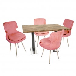Çipa Laminat Selakulak Masa Takımı - Pembe Çipa Laminat Selakulak Masa Takımı - Pembe