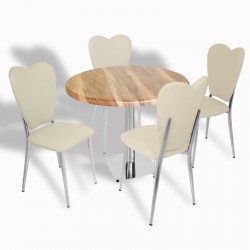 Tokyo Werzalit Tabla - Aşk-ı Derun Mutfak Masa Takımı Q80 - Indiana Wood - Krem