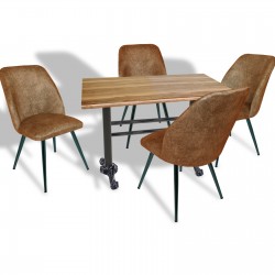 Çipa – Nilüfer Mutfak Masa Takımı - 80x120 (Werzalit, Wermodin ve Allzalit Tabla) - Indiana Wood - Kahve