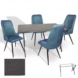 Anemon - Çırağan Masa Takımı (Werzalit, Allzalit, Vermodin Tabla 80x140) – (Grey Marble - Mavi) Anemon - Çırağan Masa Takımı (Werzalit, Allzalit, Vermodin Tabla 80x140) – (Grey Marble - Mavi)