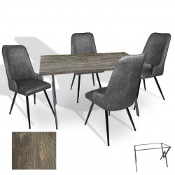 Anemon - Çırağan Masa Takımı (Werzalit, Allzalit, Vermodin Tabla 80x120) – (Old Pine  - Füme)