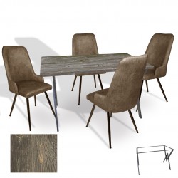Anemon - Çırağan Masa Takımı (Werzalit, Allzalit, Vermodin Tabla 80x140) – (Old Pine  - Kahve) Anemon - Çırağan Masa Takımı (Werzalit, Allzalit, Vermodin Tabla 80x140) – (Old Pine  - Kahve)