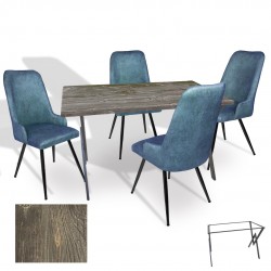 Anemon - Çırağan Masa Takımı (Werzalit, Allzalit, Vermodin Tabla 80x140) – (Old Pine  - Mavi) Anemon - Çırağan Masa Takımı (Werzalit, Allzalit, Vermodin Tabla 80x140) – (Old Pine  - Mavi)