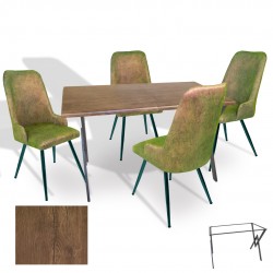 Anemon - Çırağan Masa Takımı (Werzalit, Allzalit, Vermodin Tabla 80x140) – (Rustic Dark - Kapiçino)