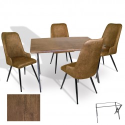 Anemon - Çırağan Masa Takımı (Werzalit, Allzalit, Vermodin Tabla 80x140) – (Rustic Dark -  Kahve) Anemon - Çırağan Masa Takımı (Werzalit, Allzalit, Vermodin Tabla 80x140) – (Rustic Dark -  Kahve)