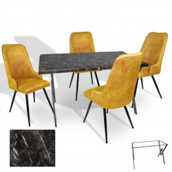 Anemon - Çırağan Masa Takımı (Werzalit, Allzalit, Vermodin Tabla 80x120) – (Teramo - Sarı)