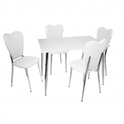 Aşk-ı Derun - Manolya Mutfak Masa Takımı - Beyaz