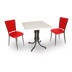 Buket Werzalit Kare ESB-Kapitoneli Fiskos Seti - Kırmızı