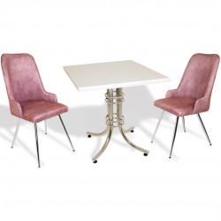 Buket Werzalit Kare - Çırağan Fiskos Seti - Pembe Buket Werzalit Kare - Çırağan Fiskos Seti - Pembe