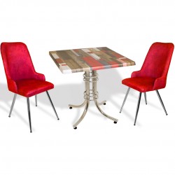Buket Werzalit Kare - Çırağan Fiskos Seti - Red Wood Bordo Buket Werzalit Kare - Çırağan Fiskos Seti - Red Wood Bordo