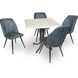 Buket Werzalit Kare ESB-Nilüfer Mutfak Masa Takım - Mavi