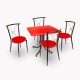 Buket Werzalit Kare ESB-Tiffany Mutfak Masa Takımı - Kırmızı