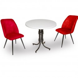 Buket Werzalit Yuvarlak ESB - Nilüfer Fiskos Seti - Bordo