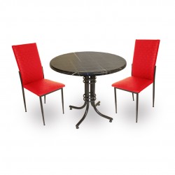 Buket Werzalit Yuvarlak ESB-Gözde Fiskos Seti - Royal Mermer Kırmızı