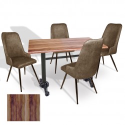 Çipa Werzalit - Çırağan Mutfak Masa Takımı (70X120) - (Indiana Wood - Kahve) Çipa Werzalit - Çırağan Mutfak Masa Takımı (70X120) - (Indiana Wood - Kahve)