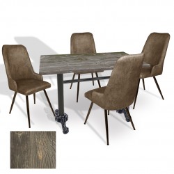 Çipa Werzalit - Çırağan Mutfak Masa Takımı (70x120) - (Old Pine - Kahve) Çipa Werzalit - Çırağan Mutfak Masa Takımı (70x120) - (Old Pine - Kahve)